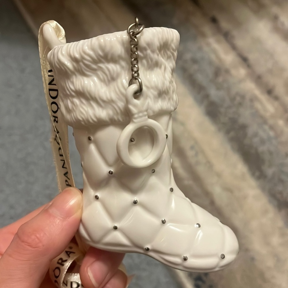 Pandora Limited Edition 2012 Porcelain Boot Stocking Ornament